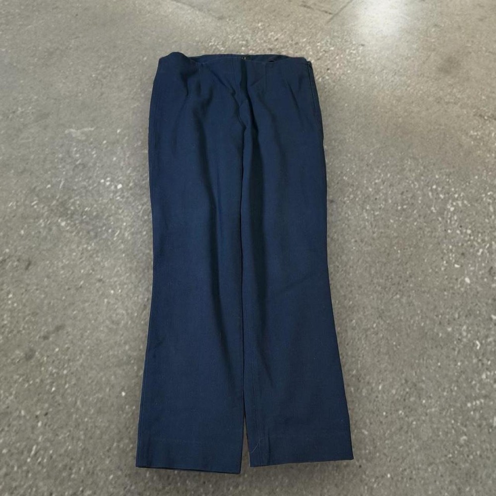 Theory Womens Navy Blue Side Zip Trousers Pants Size 4